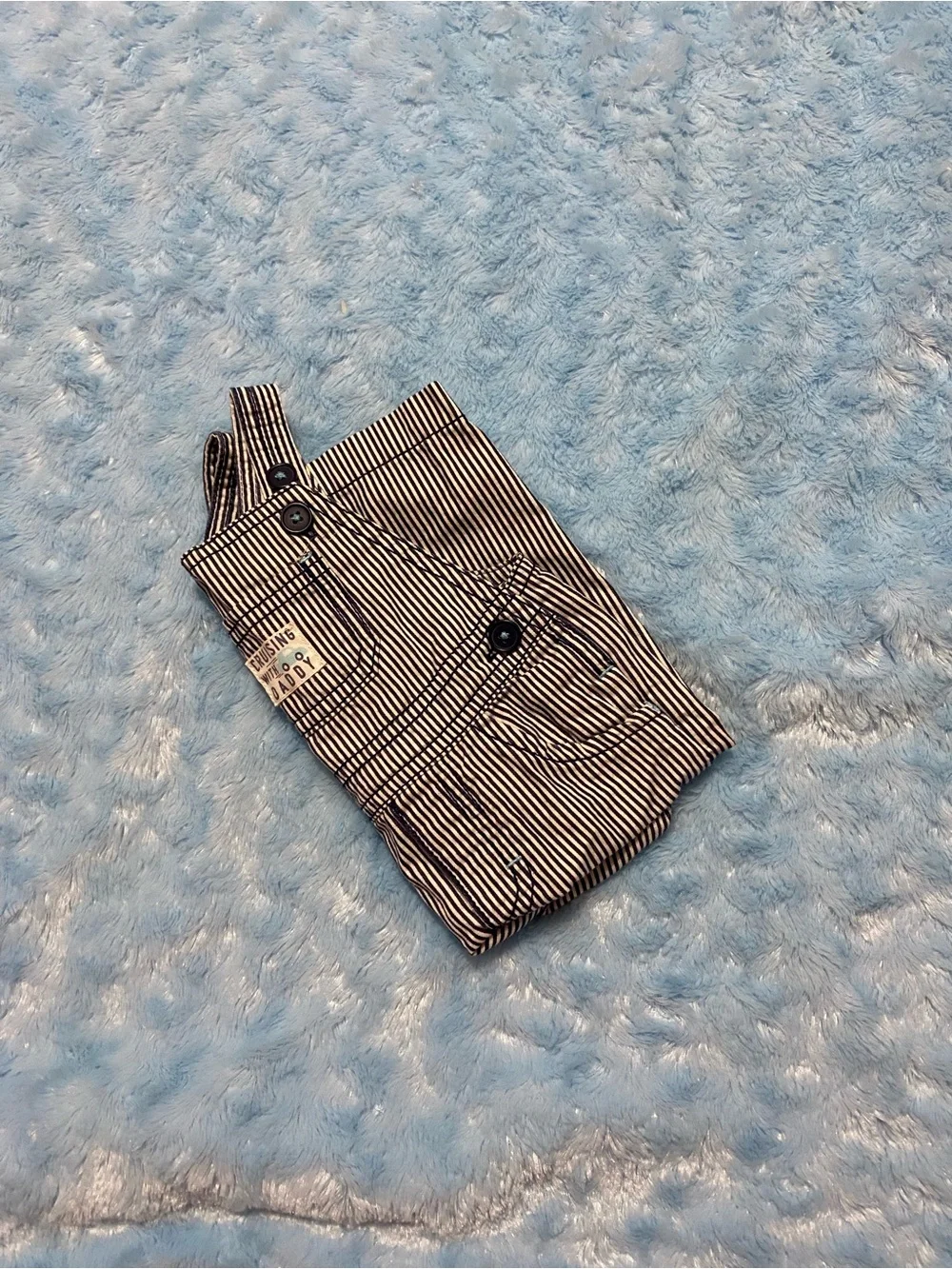 Carter's Navy & White Striped Kids Overalls